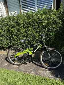 Huffy green and black boys bike