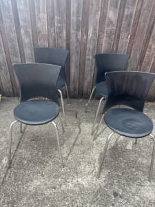 X4 black chairs $10 the lot