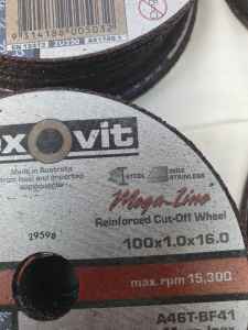 Flexovite cutting disc 100x1.0x16 Australia made please read ad 
