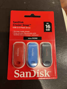 Brand New SanDisk USB Sticks 3 for one price