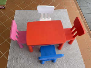 IKEA MAMMUT - table and 4 chairs