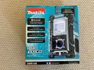 Brand New Makita 18V Bluetooth Job Site Radio DMR108 - Skin Only
