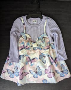 BNWT Pat Pat Butterfly Ribbed Dress