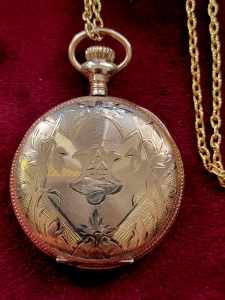Antique 1906 OMEGA Double Hunter Mechanical Ladies Fob Watch Working 