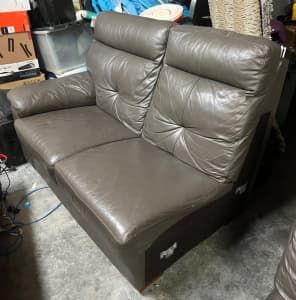 3 seater leather lounge sofa