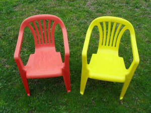 Kids Plastic Chairs from $8. to $10. each