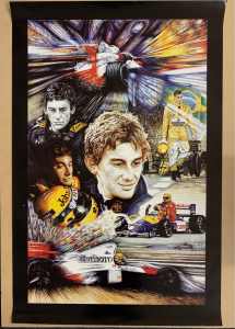 Ayrton Senna F1 Legend Grand Prix original poster 100x67cm NEW