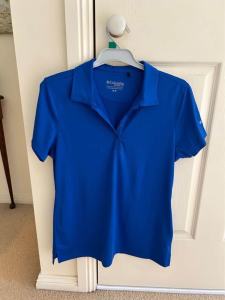WomensElectric Blue Columbia Golf shirt- Brand new. Size M (US 10-12)
