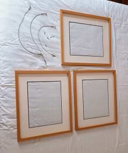 Timber Rectangle Picture Photo Frames x 3 with glass $15 for all three
