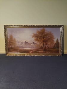 Beautiful Landscape Painting in Gold Frame