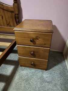 2 wooden bed side tables
