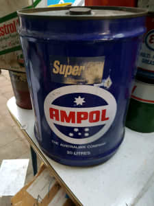 Ampol large tin sale as is 