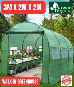 Greenhouse Walk in Garden Shed 3m x 2m x 2m - Limited Stock