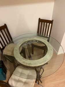 Glass table round