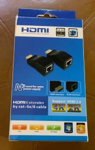 HDMI Extender by Cat - 5e/6 Cable
