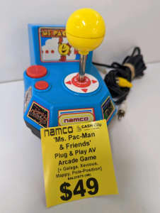"Ms. Pac-Man & Friends" Namco Plug & Play Arcade Game (5 Games Total)