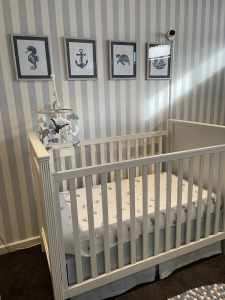 Pottery Barn Kids Fillmore Cot with Mattresses & Toddler Extension