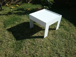 White Square Coffee Table / Side Table Living Dining Room Bedroom Home