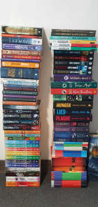 Books for sale $1 each or $50 for all, approx 70 total 