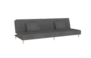 vidaXL 2-Seater Sofa Bed Two Pillows Fabric (SKU:337593) Free Delivery
