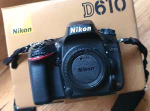 Nikon D610 24.3 MP Digital SLR Camera - Black (Body Only) plus extras