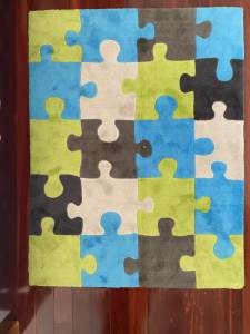 Kids Jigsaw Puzzle Bedroom Rug