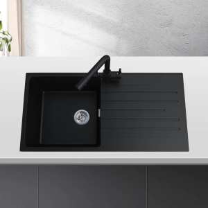 1000x500x200mm Black Quartz Stone Kitchen Sink PICK UP AVAILABLE
