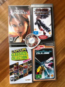 PSP games - Wipeout Capcom Tomb Raider Tekken 5