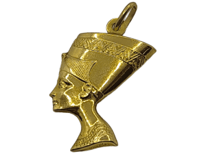 9kt Hollow Nefertiti Pendant
