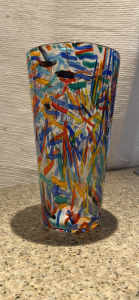 Murano multi colour stripe art glass