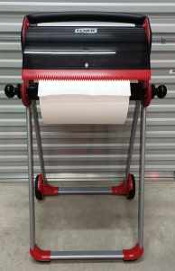 Tork Wiper/Cloth Combi Roll with Floor Stand Dispenser.
