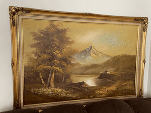 Signed L. Martin Oil On Canvas Scenic Painting For Sale
