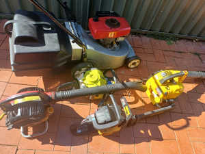 Garden power tools.
Honda lawn mowers need pull cord and service or go