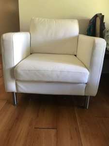 Leather lounge chair - single