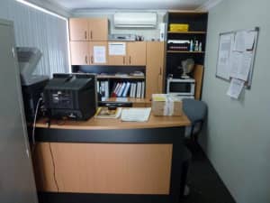 Small furnished office space to let.
