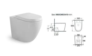 Concealed inwall cistern in wall Toilet Suite S P Trap