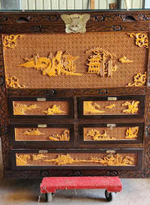 Oriental camphor chest of drawers