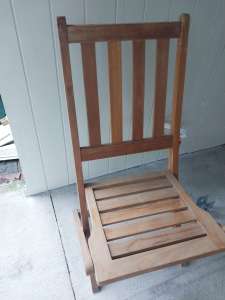 Teak folding chairs x8 never used stored only