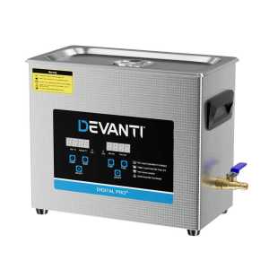 Devanti 6.5L Ultrasonic Cleaner Heater Cleaning Machine Timer Industr