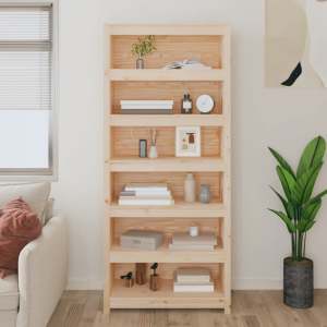 Book Cabinet 80x35x183 cm Solid Wood Pine (SKU:821694) Free Delivery