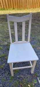 Painted timber chair white