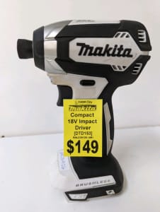 Makita 18V Compact Brushless Impact Driver (DTD153) (Skin Only)