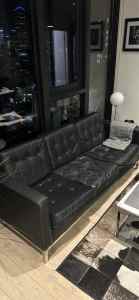 3 Seater Leather couch and Armchair