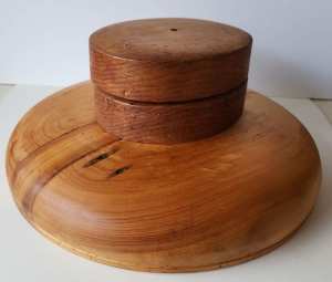 Three piece wooden milliners hat blocks