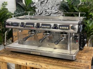 EXPOBAR RUGGERO 3 GROUP ESPRESSO COFFEE MACHINE GLOSS BLACK CAFE