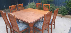 Dining table with 8 chairs