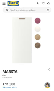 MARSTA Door for kitchen, white, IKEA