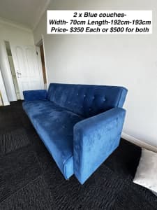 Wanted: blue couches for sale
