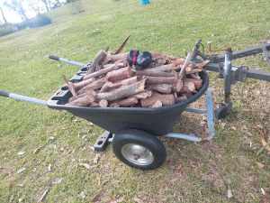 120l wheelbarrow hardwood of seasoned firewood blue-gum blackbutt