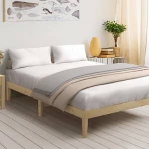 Bed Frame Double Size Wooden Timber